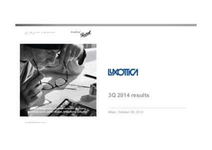 Microsoft PowerPoint - 2014_10_29 - Luxottica 3Q results - FINAL