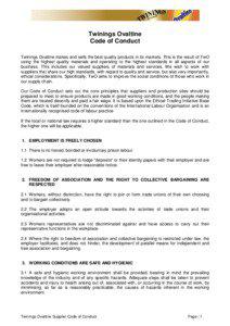 TwO Supplier Code of Conduct