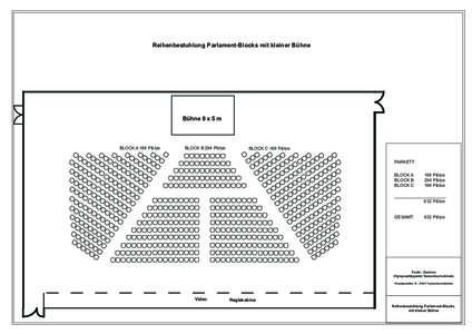 Reihenbestuhlung Parlament-Blocks