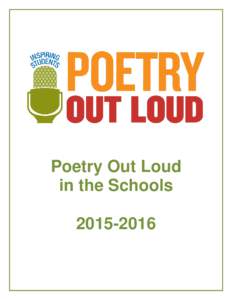 Poetry Out Loud in the Schools Contents 1. Contacts