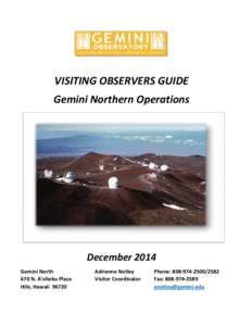 Microsoft Word - VISITING OBSERVERS GUIDE TO Observing at GN 2014