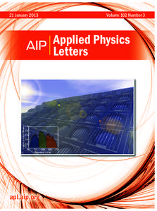 21 January[removed]Volume 102 Number 3 Applied Physics Letters