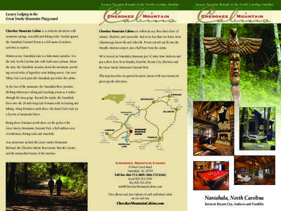 Luxury Vacation Rentals in the North Carolina Smokies  Luxury Lodging in the Great Smoky Mountains Playground  Cabins Cabins