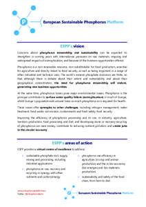 European Sustainable Phosphorus Platform  ESPP’s vision Concerns about phosphorus stewardship and sustainability can be expected to strengthen in coming years with international pressures on raw materials, ongoing and 