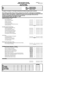 Eastern New Mexico University College of Education & Technology[removed]Catalog Degree Plan Checklist  updated by