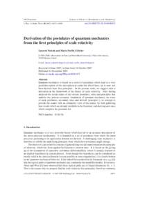 Derivation of the postulates of quantum mechanics from the first principles of scale relativity