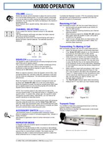 VOLUME (OPTIONAL‐T13)  Rotate the volume control clockwise to adjust the volume control for a comfortable listening level. If no sound is heard, temporarily un-mute the radio by briefly rotating the Squelch Control fu