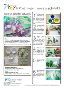 make & do activity kit  Colour splatter artwork 1