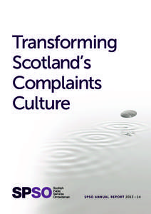 Transforming Scotland’s Complaints Culture  Scottish