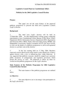 Legislative Council Panel on Constitutional Affairs