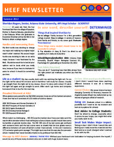 HEEF NEWSLETTER  Hopi Education Endowment Fund Summer 2012