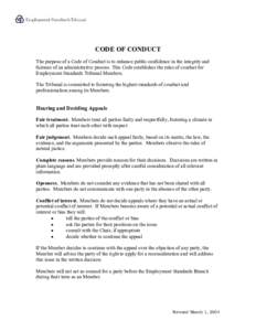 Microsoft Word - Code of Conduct - March , 2004.doc