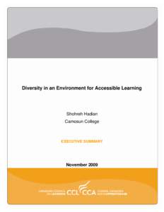 Diversity in an Environment for Accessible Learning