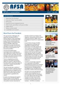 Rural Fire Service Association  RFSA e-newsletter Issue 1 – May 2009