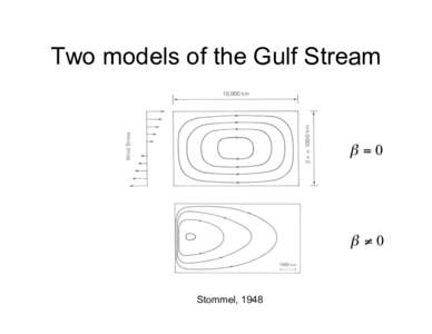 Two models of the Gulf Stream  ! =0 