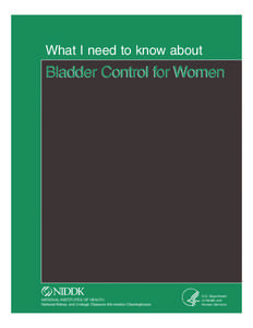 What I need to know about Bladder Control for Women  NATIONAL INSTITUTES OF HEALTH