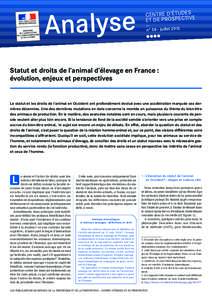 Analyse  CENTRE D’ÉTUDES ET DE PROSPECTIVE — 2013