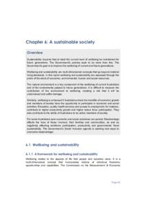 Chapter 6 - A Sustainable Society - Intergenerational Report 2010