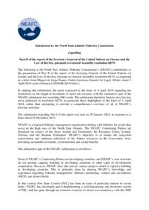 Submission by the North East Atlantic Fisheries Commission regarding Part II of the report of the Secretary-General of the United Nations on Oceans and the Law of the Sea, pursuant to General Assembly resolution[removed]Th