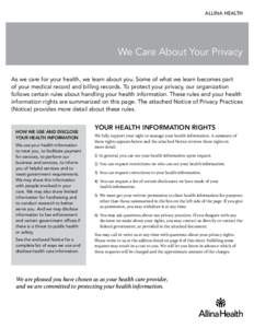 Health informatics / Healthcare in the United States / Medical record / Health information management / Electronic health record / Health Insurance Portability and Accountability Act / Patient advocacy / Health / Medicine / Medical informatics