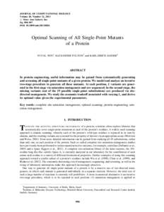Optimal Scanning of All Single-Point Mutants of a Protein