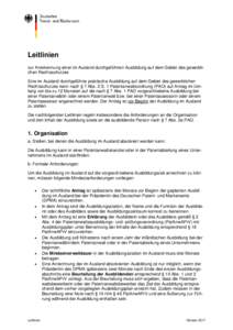 Leitlinien zur Anerkennung einer im Ausland durchgeführten Ausbildung auf dem Gebiet des gewerblichen Rechtsschutzes Eine im Ausland durchgeführte praktische Ausbildung auf dem Gebiet des gewerblichen Rechtsschutzes ka