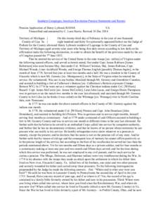 Southern Campaigns American Revolution Pension Statements and Rosters Pension Application of Henry Lybrook R10368 VA Transcribed and annotated by C. Leon Harris. Revised 18 Dec[removed]Territory of Michigan } On this twent