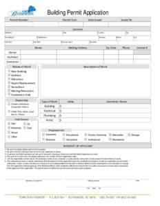 Building Permit Application Permit Number Permit Cost  Date Issued