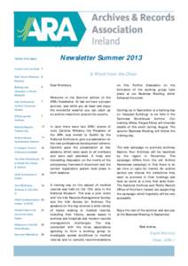 Newsletter Summer[removed]Newsletter Date Newsletter Summer 2013