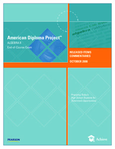 American Diploma Project  SM ALGEBRA ll End-of-Course Exam
