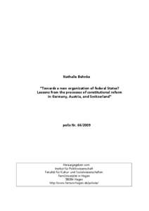 Law / States of Germany / Bundesrat of Germany / Basic Law for the Federal Republic of Germany / Constitution of Austria / Judicial Reform / Bicameralism / Federalism / Equalization payments / Germany / Politics / Politics of Germany