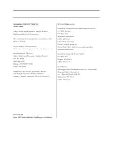 SKAMANIA COUNTY PROFILE APRIL 1998 Labor Market and Economic Analysis Branch Employment Security Department This report has been prepared in accordance with RCW[removed].