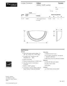 compact fluorescent Eclipse	Sconces ENERGY STAR® qualified