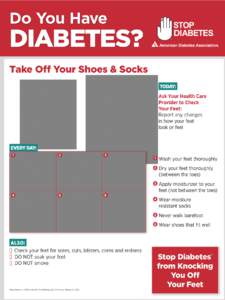 Do You Have  DIABETES? Take Off Your Shoes & Socks TODAY: Ask Your Health Care