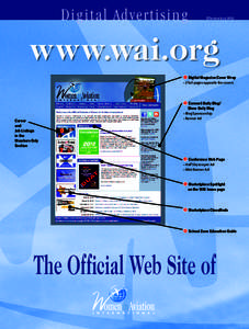 Digital Advertising  Effective July 2012 www.wai.org ❶ Digital Magazine Cover Wrap