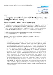 A Geospatial Cyberinfrastructure for Urban Economic Analysis and Spatial Decision-Making