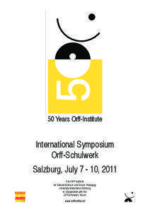 50 Years Orff-Institute  International Symposium