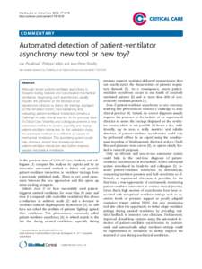 Automated detection of patient-ventilator asynchrony: new tool or new toy?