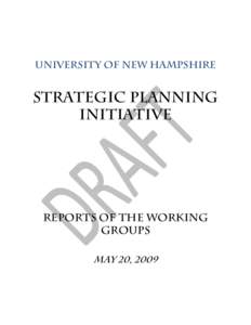     University of New Hampshire  Strategic Planning