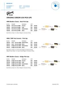 ORIGINAL GIBSON USA PICK-UPS 490R Modern Classic - Neck Pick-Ups Art-Nr[removed]320102