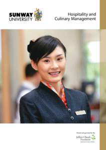 Hospitality and Culinary Management Hospitality and Culinary Management