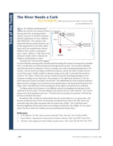 Trick of the Trade  The River Needs a Cork