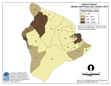 Island of Hawaii Workers by Primary Job Location: 2010 CT[removed]Total Primary Jobs