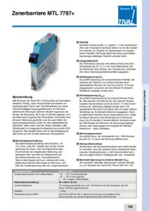 Zenerbarriere MTL 7787+  n	Polarität 