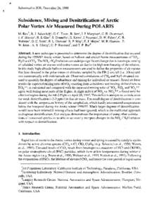 c  Submitted to JGR, December 26, 1998 Subsidence, Mixing and Denitrification of Arctic