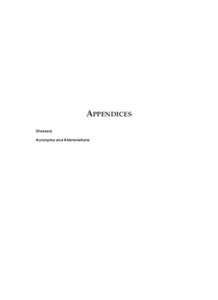 APPENDICES Glossary Acronyms and Abbreviations Glossary