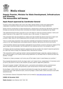 Cairns / Members of the Queensland Legislative Assembly / Jeff Seeney / Far North Queensland