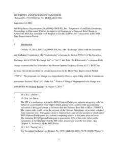 Investment / Pip / Securities Exchange Act / Percentage in point / Fee / Business / Financial economics / United States securities law / Boston Options Exchange / TD Ameritrade