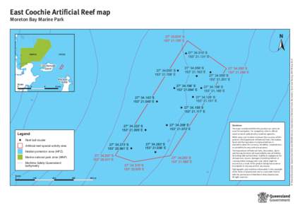 East Coochie Artificial Reef map