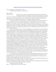 Southern Campaign American Revolution Pension Statements & Rosters Pension Application of Daniel Barrow S32104 Transcribed and annotated by C. Leon Harris State of Illinois } Jackson County }